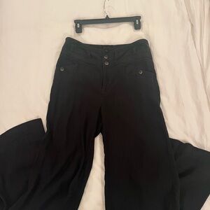 Anthropologie Black Wide Leg Pants